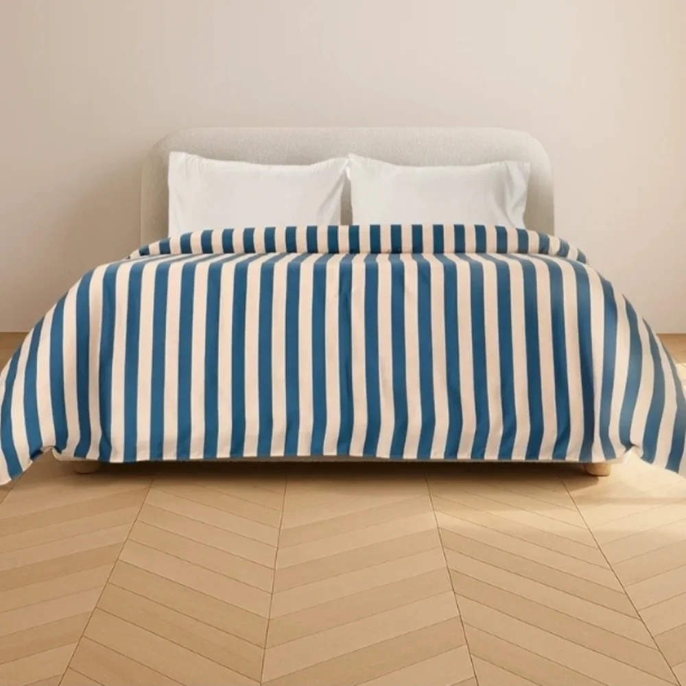 Buffy Breeze Eucalyptus Duvet Cover In St Tropaz Stripe Blue Stripes Queen